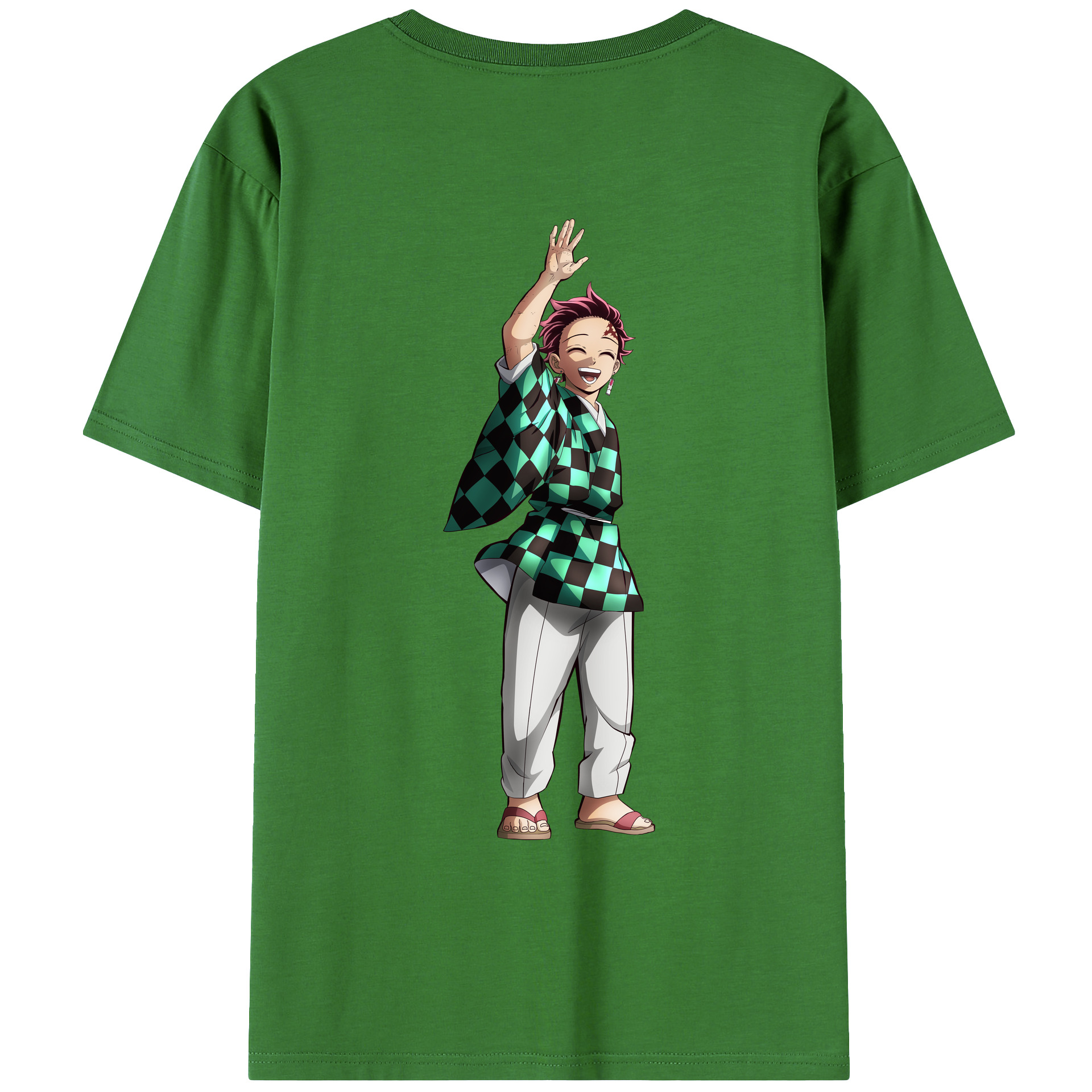 （画像用） 鬼滅の刃 竈門 炭治郎／かまど たんじろう Kamado Tanjirou レディース半袖Tシャツ(バックプリント)